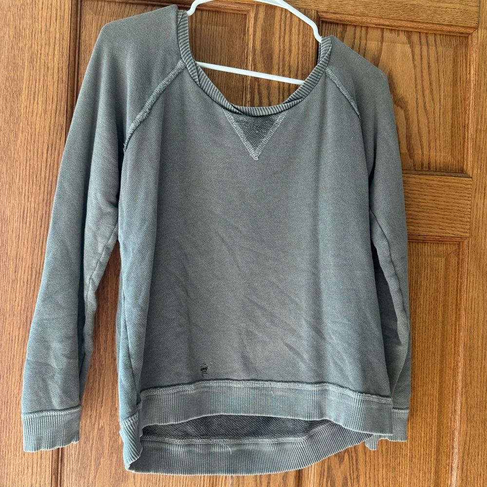 American Eagle Outfitters Army Green Coastal Crewneck Sweatshirt
